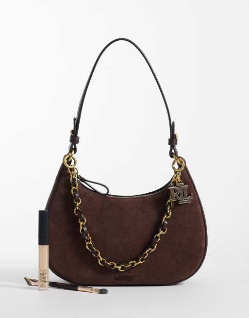 Lauren by Ralph Lauren Marcy shoulder bag in brown, 2 of 4