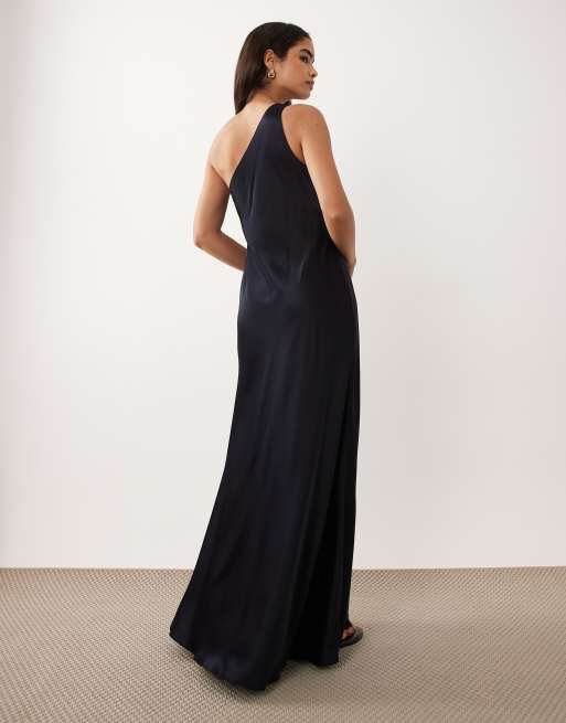Lauren by Ralph Lauren - Marineblå oneshoulder-maxikjole, 4 af 4