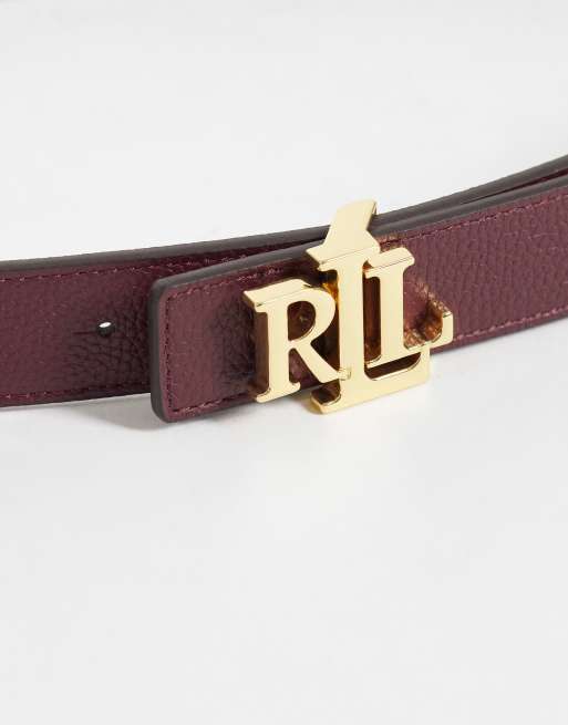 Lauren by Ralph Lauren medium reversible 30 belt in burgundy, 3 of 3