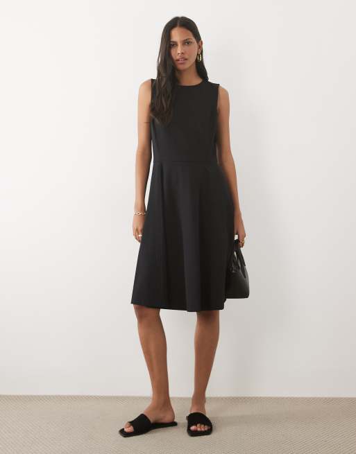 Lauren by Ralph Lauren Midikleid mit Gürtel in Schwarz, 2 von 4