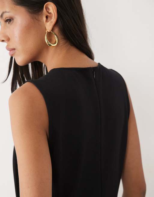 Lauren by Ralph Lauren Midikleid mit Gürtel in Schwarz, 3 von 4