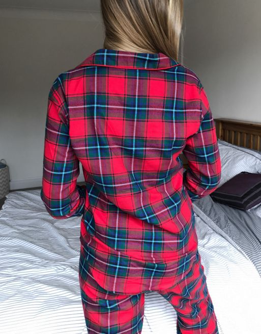 Lauren Ralph Lauren Long Printed Pajama Set Red Plaid – CheapUndies