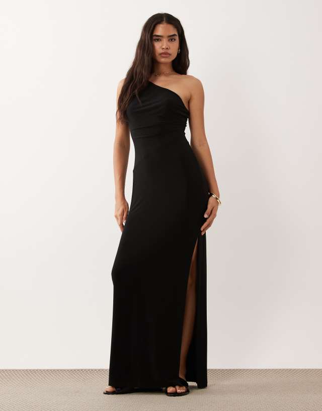 ralph lauren one shoulder black dress by Lauren maxi in Select Shoe Size:42 Velvet neckband with a MOTHER OF THE BRIDE/GROOM Magda Butrym Embellished Textured