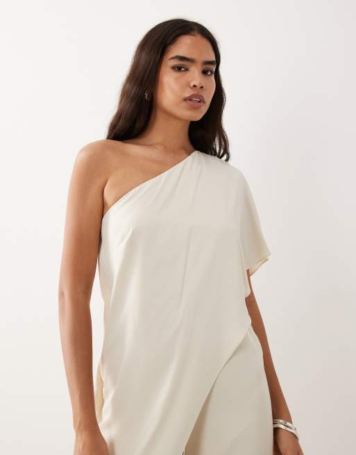 louren ローレン shoulder tie jumpsuit Lauren by Ralph Lauren one shoulder tie jumpsuit in cream | ASOS