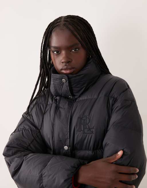 Lauren by Ralph Lauren padded coat in black, 2 of 4