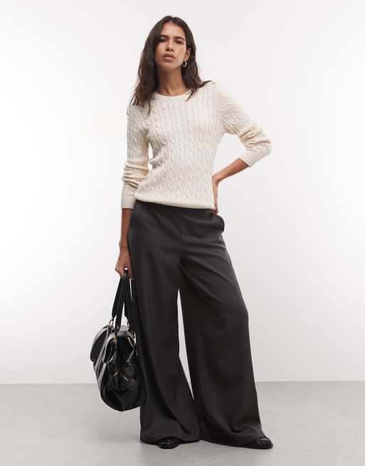 Lauren by Ralph Lauren pull en maille torsadée à boutons crème, 2 de 4