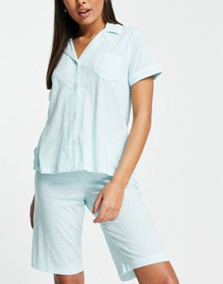 Lauren by Ralph Lauren pyjama short set in light blue
