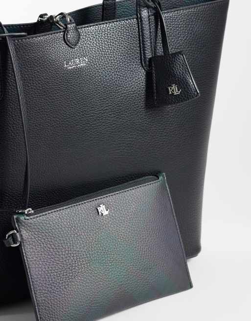 Lauren by Ralph Lauren reversible tote bag in black, 3 of 4