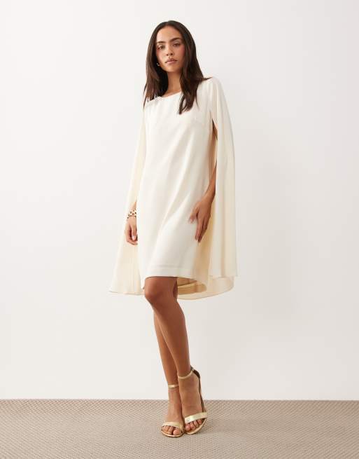 Lauren by Ralph Lauren - Robe courte à manches longues - Crème, 2 de 4