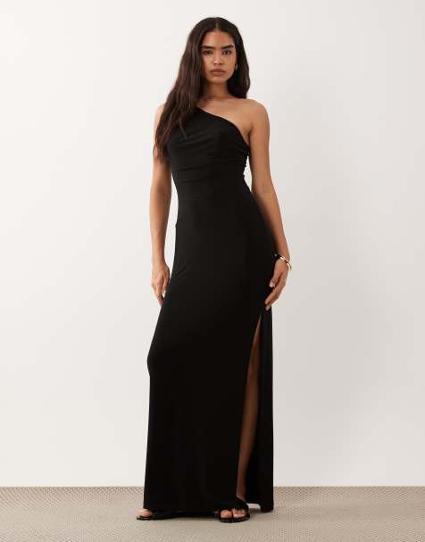 Lauren by Ralph Lauren robe longue asymétrique noire - view 1