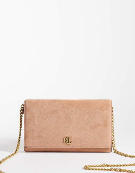 Lauren by Ralph Lauren – Różowa zamszowa torebka z długim łańcuszkiem - view 1