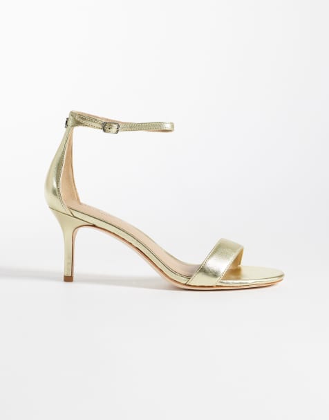 Lauren by Ralph Lauren - Sandali con tacco e fascette color oro - view 1