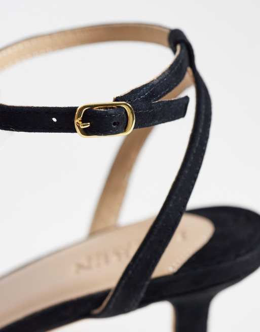 Lauren by Ralph Lauren - Sandali con tacco e listini neri, 4 di 4