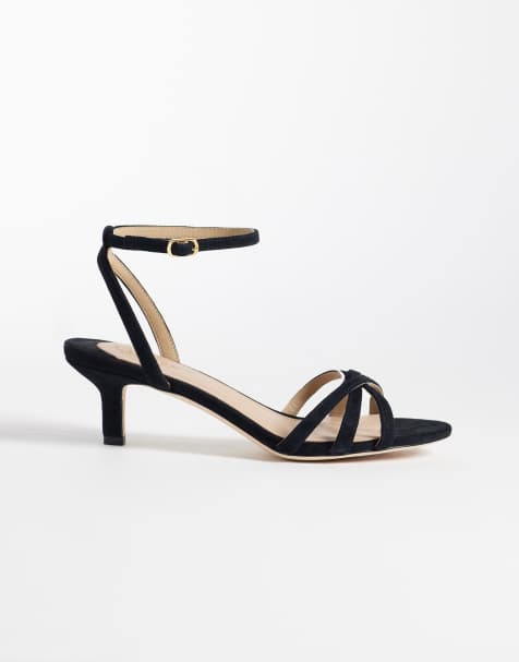 Lauren by Ralph Lauren - Sandalias negras con diseño de tiras de tacón - view 1
