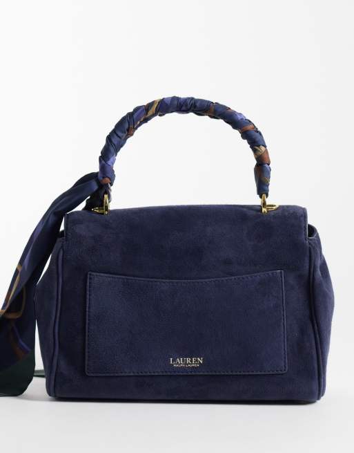 Lauren by Ralph Lauren satchel bag in navy, 4 of 4