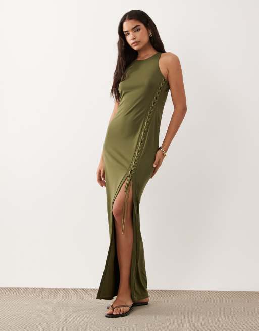 simple long evening dresses Straps Sleeveless A Line Long Prom Dresses Simple Evening Dress TP1103 US6 / Custom Color main image 1