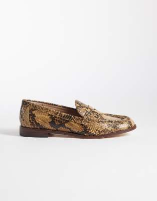 Lauren by Ralph Lauren Lauren by Ralph Lauren snakeskin loafer in brown