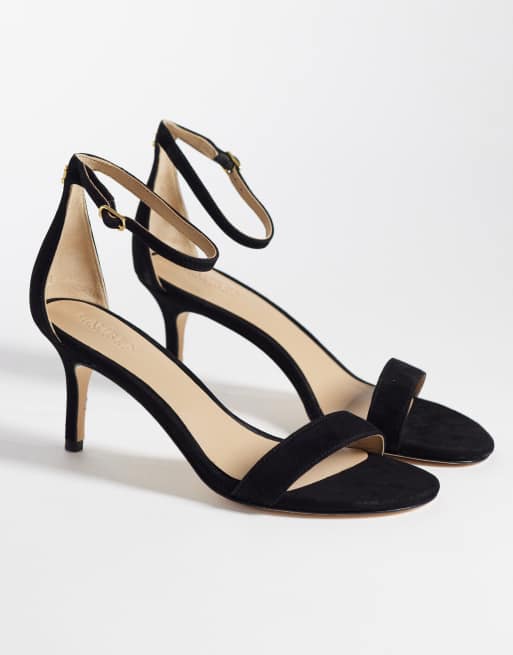 Lauren by Ralph Lauren - Sorte sandaler med hæl med stropper, 2 af 4