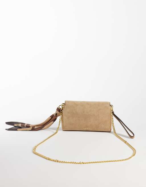 Lauren by Ralph Lauren stor axelväska med viklock i beige, 4 av 4