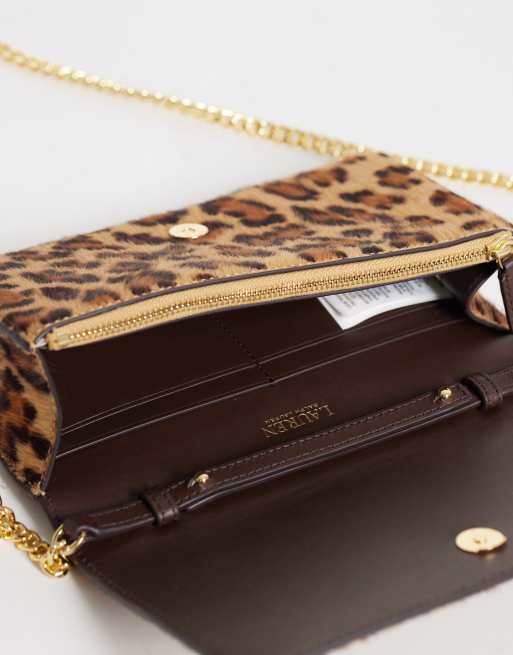 Lauren by Ralph Lauren suede envelope bag in leopard print, 3 of 4