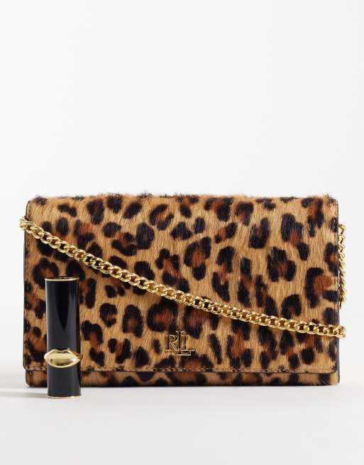 Lauren by Ralph Lauren suede envelope bag in leopard print, 4 of 4
