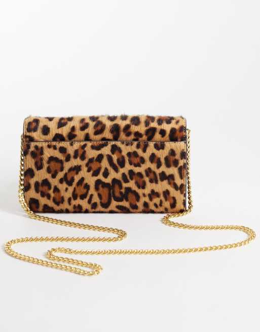 Lauren by Ralph Lauren suède enveloptas met luipaardprint, 2 van 4