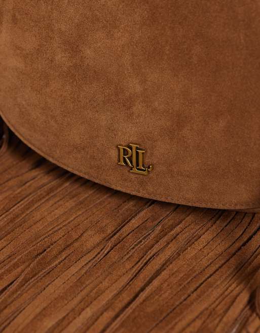 Lauren by Ralph Lauren suede tassel bag in brown, 3 of 4
