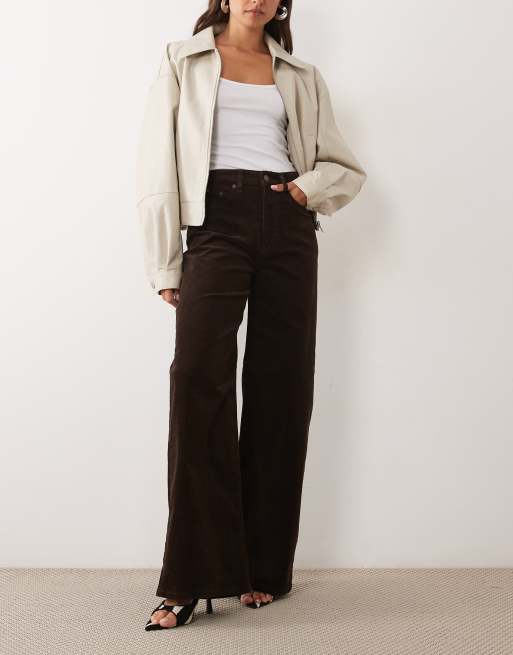 Lauren by Ralph Lauren vida byxor i mörkbrun, 3 av 5