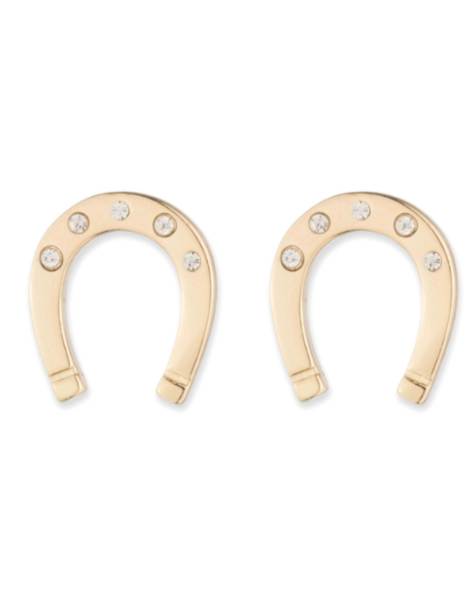 Lauren Ralph Lauren Jewellery Gold tone horseshoe stud earrings in gold - view 1