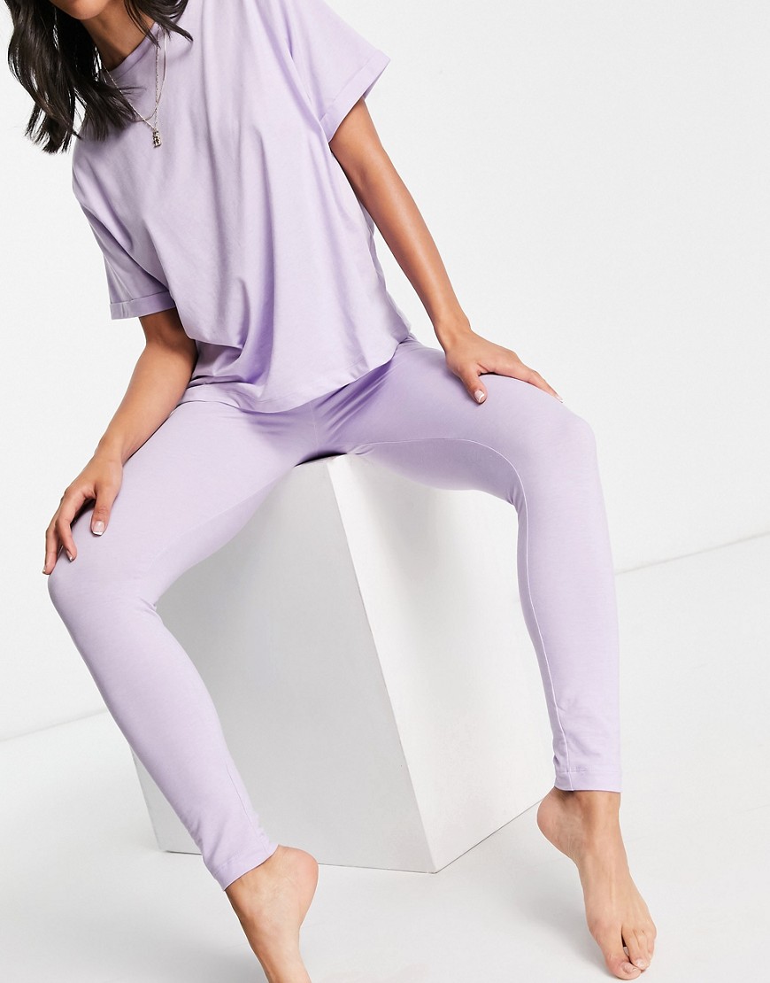 Лавандовые пижамные трикотажные леггинсы – Выбирай и Комбинируй-Фиолетовый цвет ASOS DESIGN 11198902
