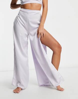  Лавандовые широкие брюки от комплекта ASOS DESIGN-Коричневый