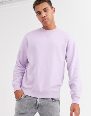 фото Лавандовый oversize-свитшот с круглым вырезом jack & jones originals-фиолетовый