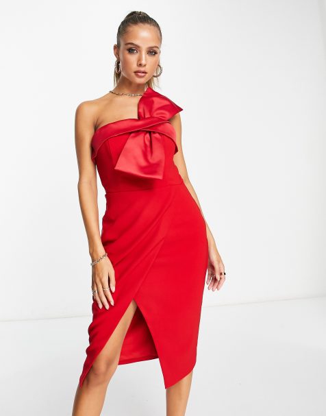 Asos red clearance dresses sale