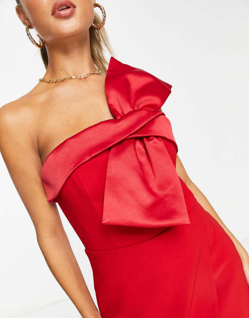 VESTIDO STRAPLESS ROJO