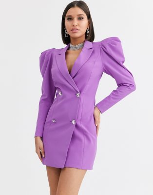 blazer dress purple