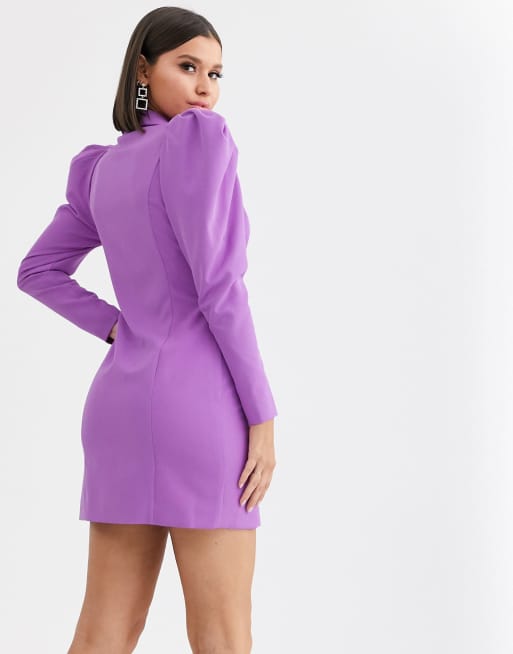 The Attico // Purple Rhinestone Button Blazer Dress – VSP Consignment