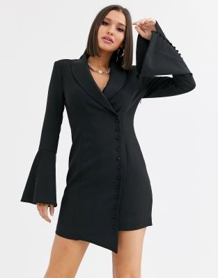 black blazer mini dress