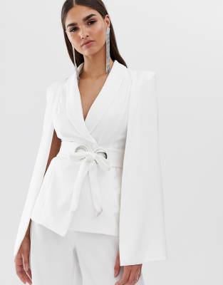 white eyelet jacket