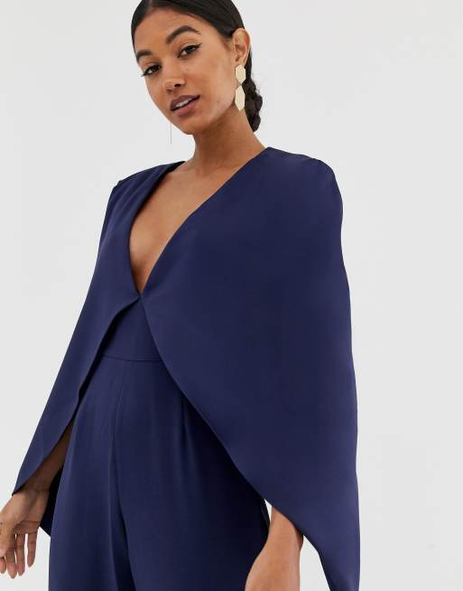 Lavish alice cheap tailored cape jumpsuit