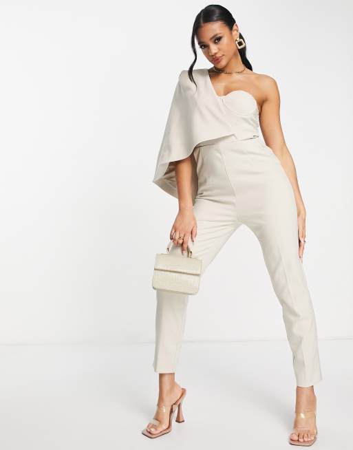 Lavish Alice - Combinaison asymétrique avec cape - Écru, 4 de 4