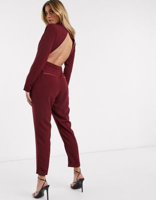 asos burgundy jumpsuit
