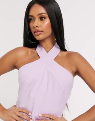 white tassel halterneck midi dress