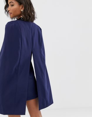 lavish alice navy cape dress