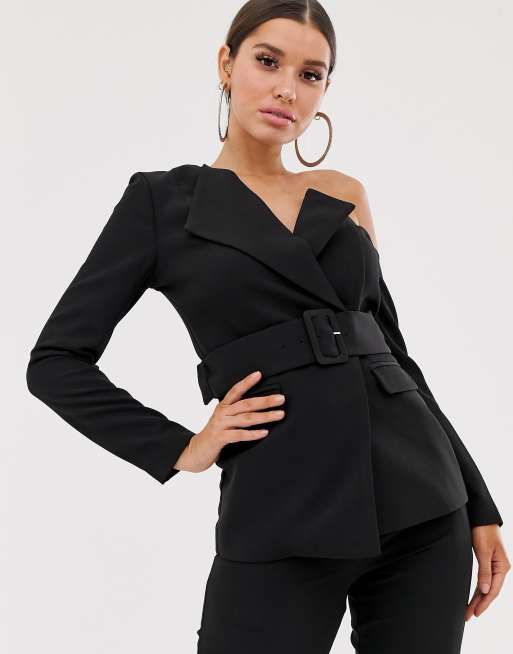 One sleeve blazer top new arrivals