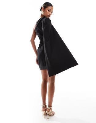 black cape dress