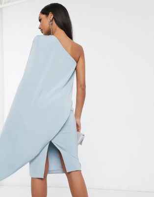 cape detail midi dress