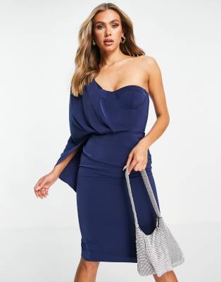 Langcom?, buy lavish alice one shoulder cape sleeve dress