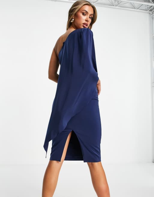 One sleeve cape discount dress