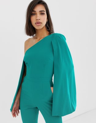 green cape jumpsuit