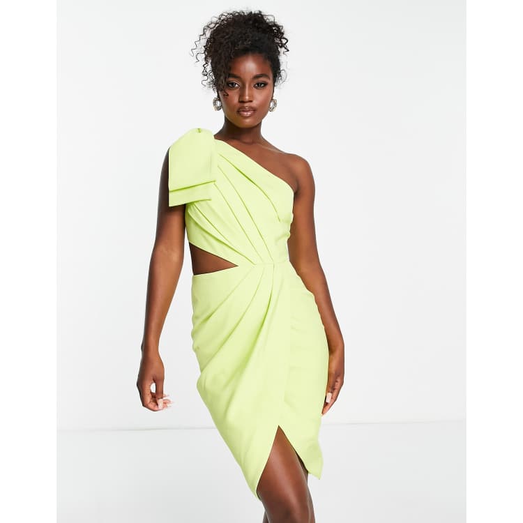 Lime green cocktail on sale dress